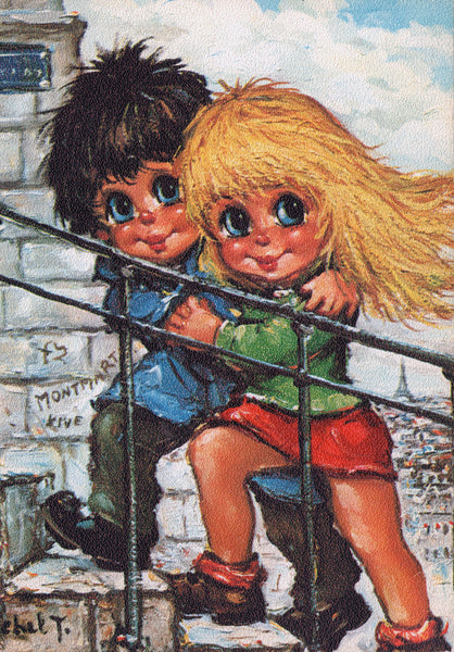Couple de gamins à Paris | Tableau de collection - Petits Poulbots