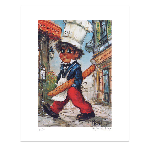 Gamin chef cuisinier | Lithographie édition limitée - Petits Poulbots