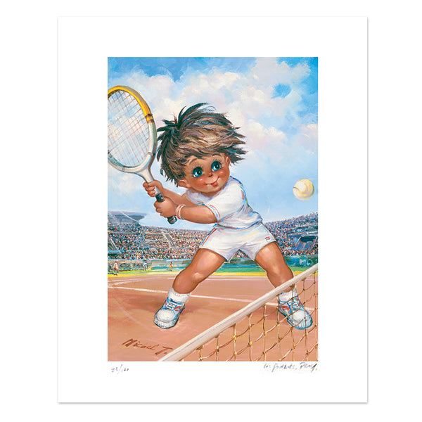 Le joueur de tennis | Lithographie édition limitée - Petits Poulbots