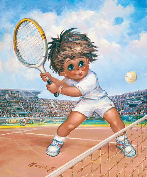 Le joueur de tennis | Tableau de collection - Petits Poulbots