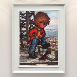 Gamin sur la Tour Eiffel | Tableau de collection - Petits Poulbots