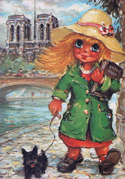 Promenade sur les quais de Seine | Tableau de collection - Petits Poulbots