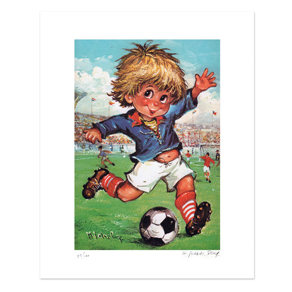 Le joueur de foot | Lithographie édition limitée - Petits Poulbots