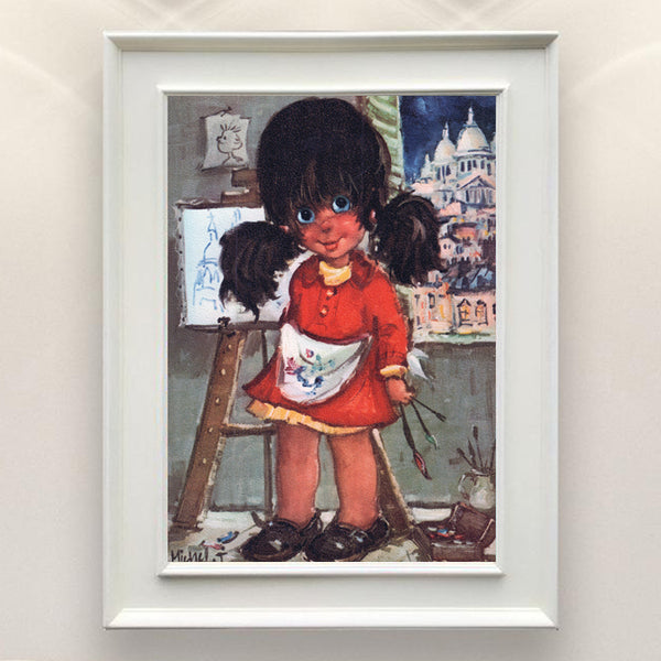 L'artiste de Montmartre | Tableau de collection - Petits Poulbots