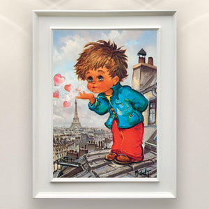 Gamin sur les toits de Paris | Tableau de collection - Petits Poulbots